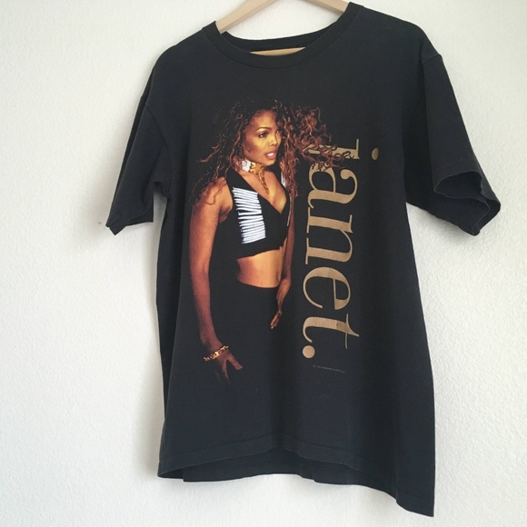 1993 Janet Jackson World Tour T-shirt, black, L - Picture 11 of 13